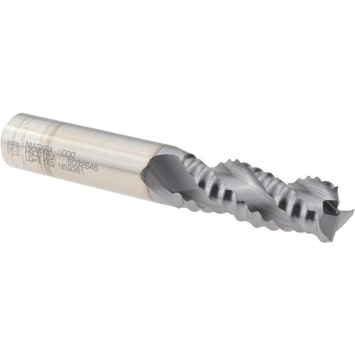 0.5" 3-Flute Cobalt Roughing End Mill, TiCN - Seco 17013550