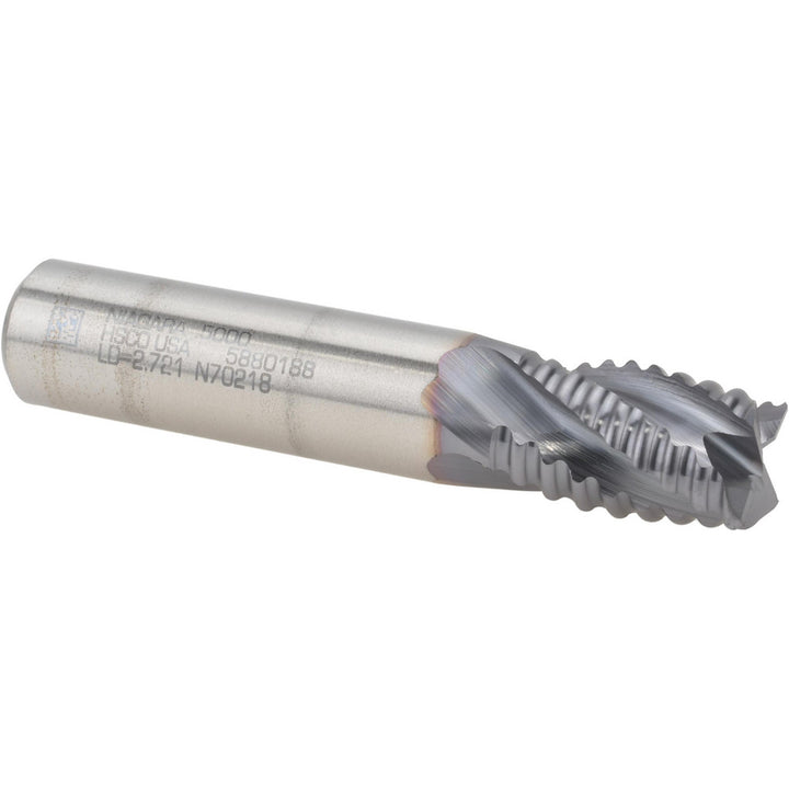 0.5" 4-Flute Cobalt Roughing End Mill, TiCN - Seco 17013791