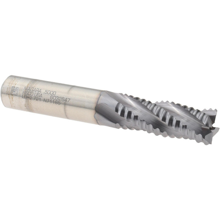 0.5" 4-Flute Cobalt Roughing End Mill, TiCN - Seco 17014090