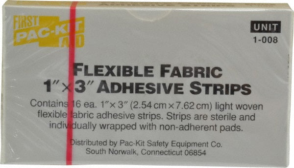1 in x 3 in Yellow First Aid Kit - Medique 62575