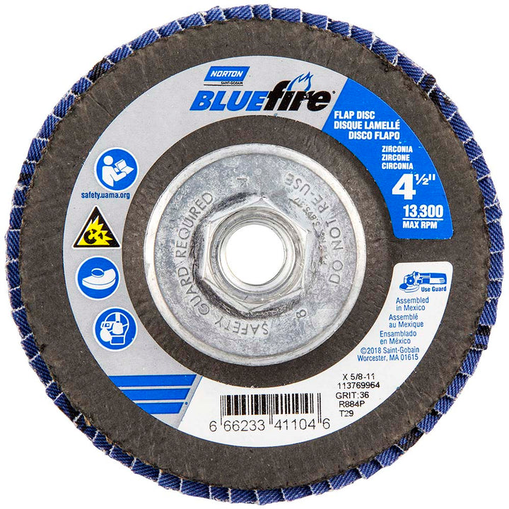 4-1/2" 36-Grit Zirconia Alumina Disc - Norton 66623341104