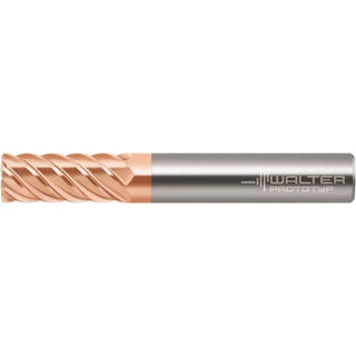 0.3937" 6-Flute Solid Carbide Corner Radius End Mill, TiAlSiN - Walter-Prototyp 7254734