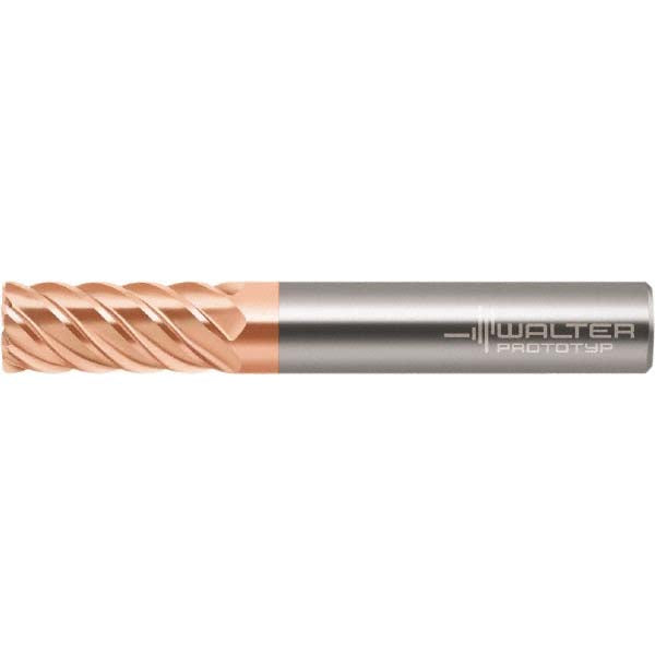 0.3150" 6-Flute Solid Carbide Corner Radius End Mill, TiAlSiN - Walter-Prototyp 7254733
