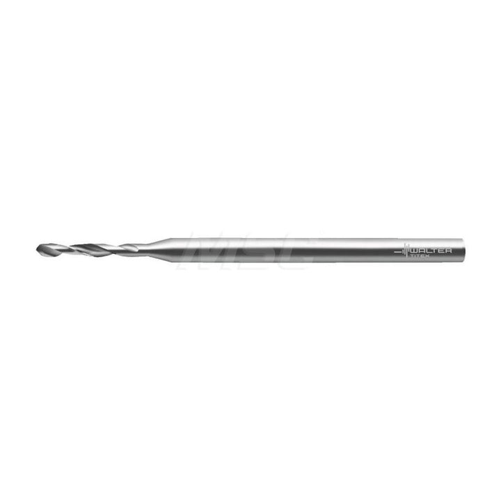 0.0197" Solid Carbide Drill Bit, 118° point - Walter-Titex 7233433