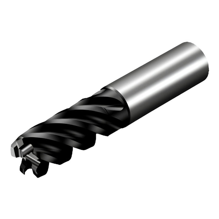 3/8" 6-Flute Solid Carbide Corner Radius & Corner Chamfer End Mill, TiAlSiN - Sandvik Coromant 7419196