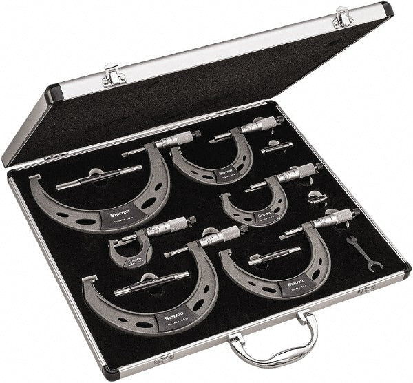 6.0000" 6-Piece Micrometer, 0.0005" accuracy - Starrett 72532