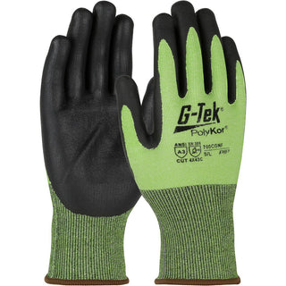 Large High-Visibility Green PolyKor Cut-Resistant Gloves - PIP 705CGNF/L