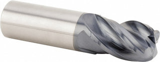 3/8" 4-Flute Solid Carbide Corner Radius End Mill, AlTiN - Kennametal 4079285