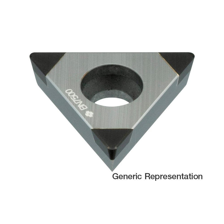 3NU-TCGW110204 Polycrystalline Cubic Boron Nitride (PCBN) Insert, Grade BN7000, Coated - Sumitomo 16JYWGK