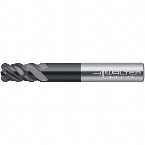 1/2in" 4-Flute Solid Carbide Corner Radius End Mill, TiAlN - Walter-Prototyp 7092604