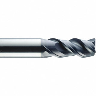 3-Flute Solid Carbide Corner Radius End Mill, AlTiN - SGS 43475