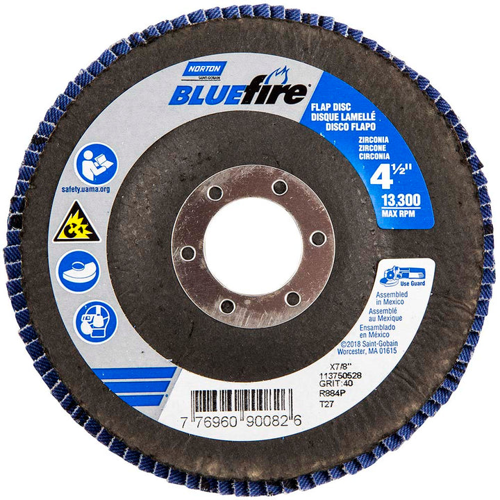 4-1/2" 40-Grit Zirconia Alumina Disc - Norton 77696090082