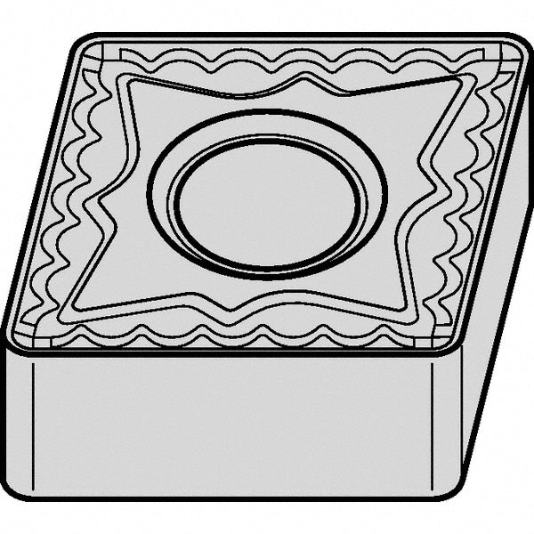 C - Diamond (Rhombic) 80-Deg 1/2" IC Carbide Insert, Grade KCP25B, TiCN - Kennametal 5989963