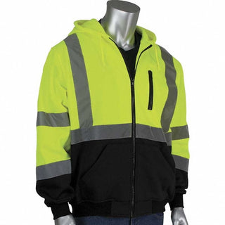 Large Black; High-Visibility Yellow High-Visibility Protective Garment - PIP 323-1370B-LY/L