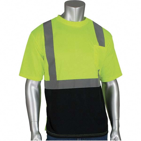 Large Black; High-Visibility Yellow High-Visibility Protective Garment - PIP 312-1250B-LY/L