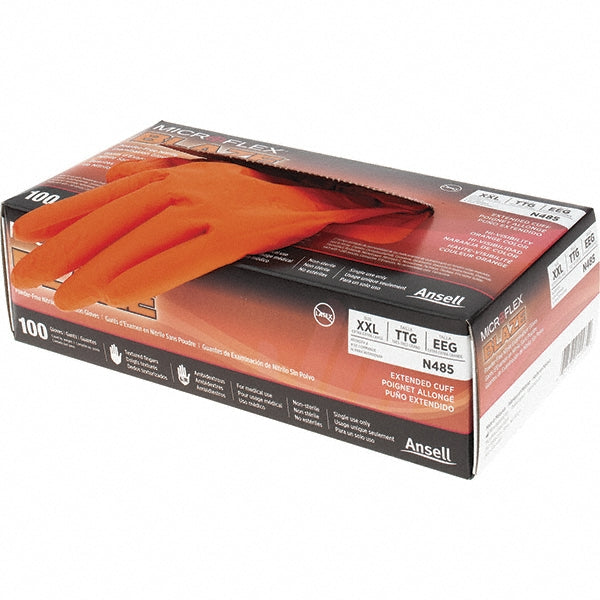 Orange Nitrile Gloves - Ansell N485