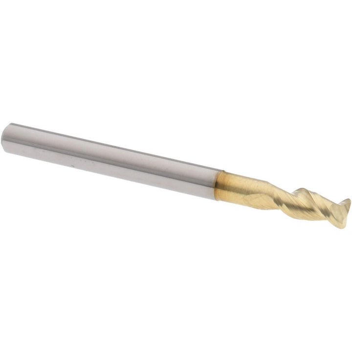 1/8" 2-Flute Solid Carbide Corner Radius End Mill, ZrN - Accupro 313745