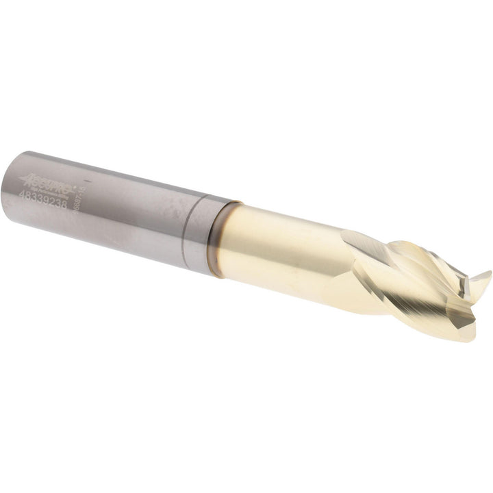 3/4" 3-Flute Solid Carbide Corner Radius End Mill, ZrN - Accupro 315656