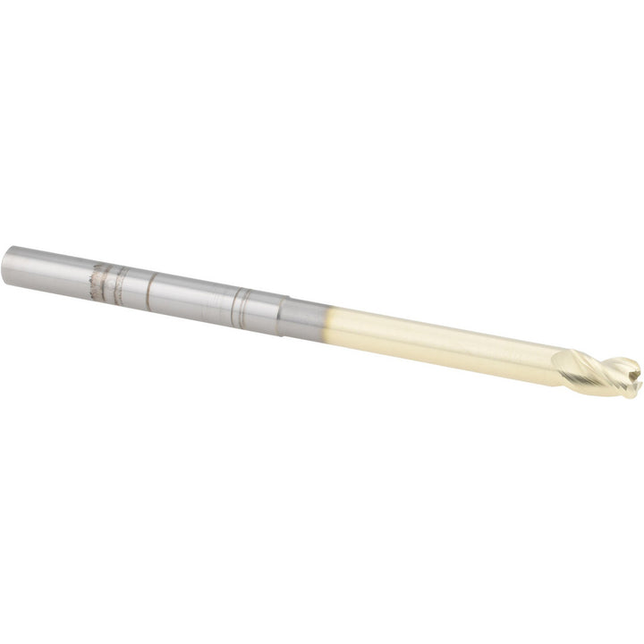 1/4" 3-Flute Solid Carbide Corner Radius End Mill, ZrN - Accupro 315417