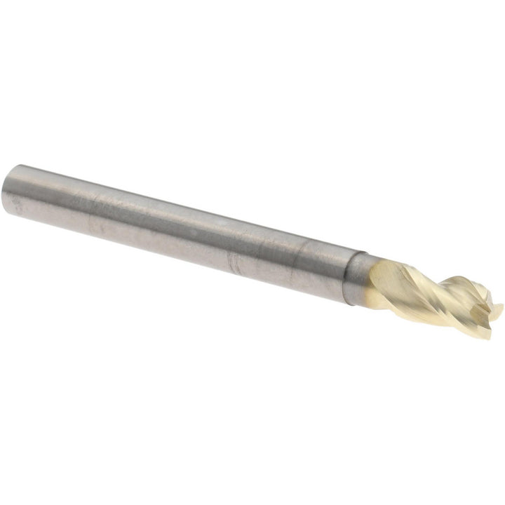 3/16" 3-Flute Solid Carbide Corner Radius End Mill, ZrN - Accupro 315369