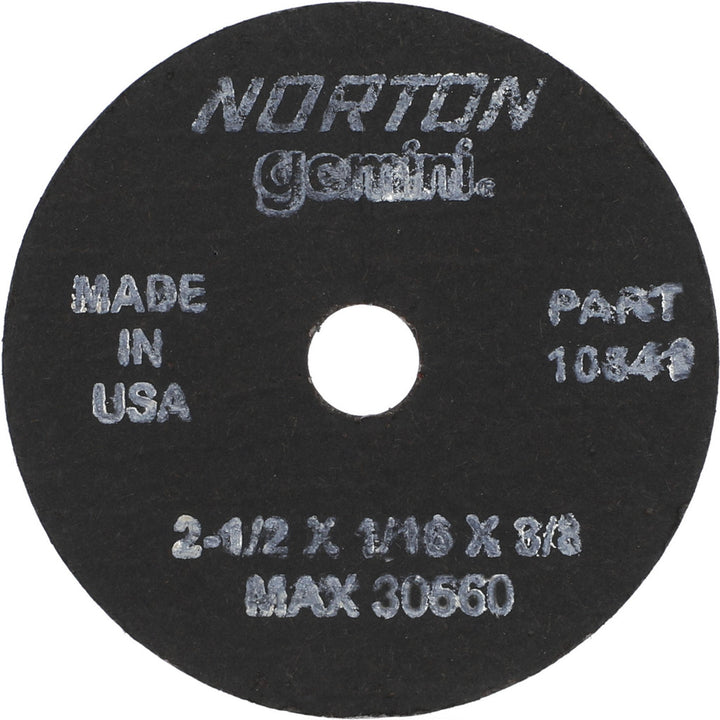 2-1/2 x 1/16" Aluminum Oxide Grinding & Cutoff Wheel - Norton 66243510641