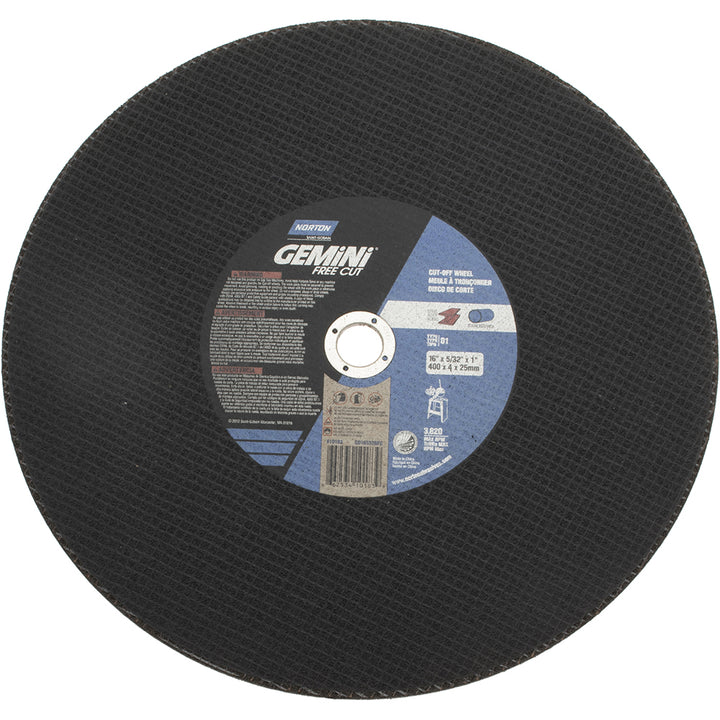 16 x 5/32" Aluminum Oxide Grinding & Cutoff Wheel - Norton 66253410183