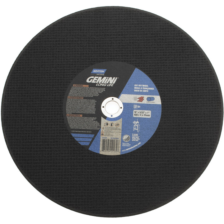 16 x 5/32" Aluminum Oxide Grinding & Cutoff Wheel - Norton 66253410184