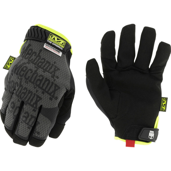 Large Black; Gray Synthetic Leather Cut, Puncture & Abrasion-Resistant Gloves - Mechanix Wear NSMG-08-010