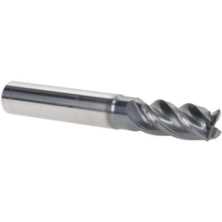 1/2" 4-Flute Solid Carbide Corner Radius & Corner Chamfer End Mill, AlTiN - Iscar 5622436