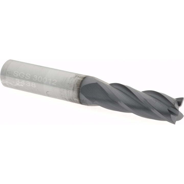 11/32" 4-Flute Solid Carbide Square End Mill, AlTiN - SGS 30012