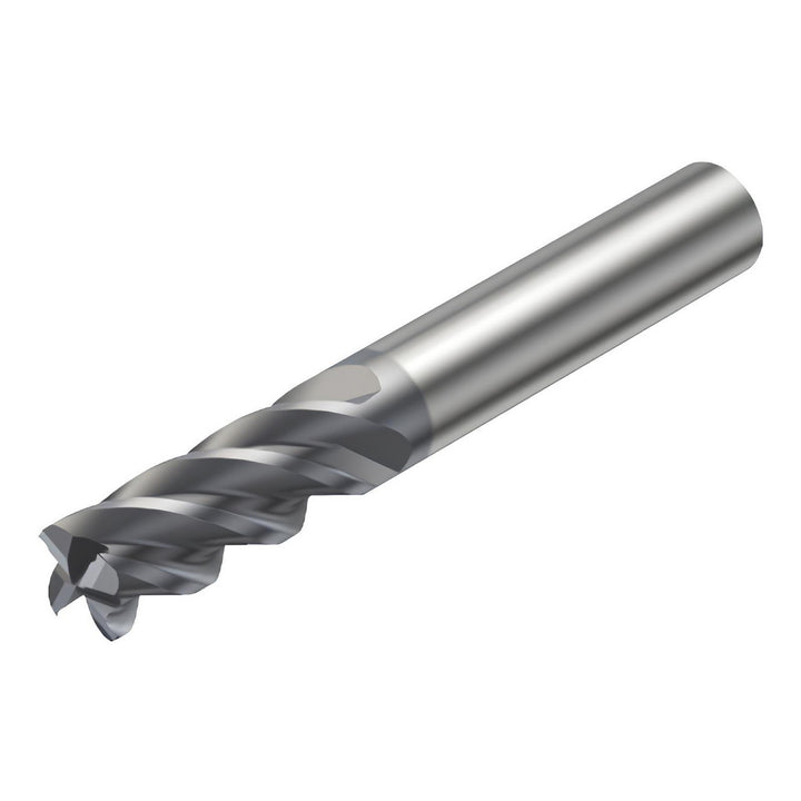 0.2362" 4-Flute Solid Carbide Corner Radius & Corner Chamfer End Mill, TiAlN - Sandvik Coromant 6260135