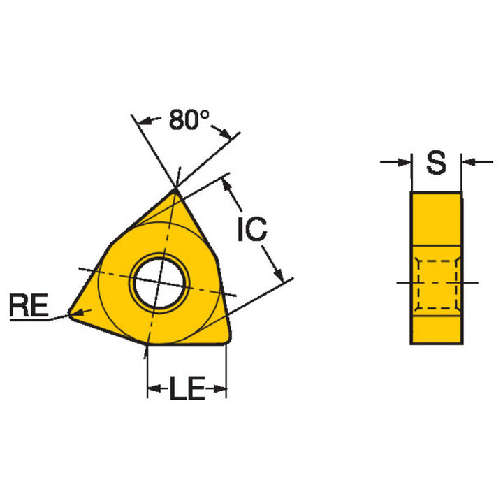 WNMG 08 04 04-WF 1525 Carbide Insert, Grade 1525, TiCN - Sandvik Coromant 5756655