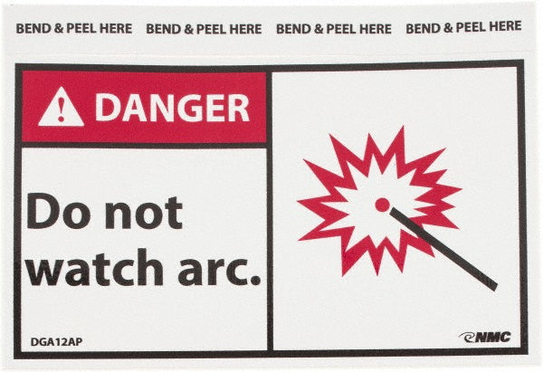 Danger - Do Not Watch the Arc Label - AccuformNMC DGA12AP