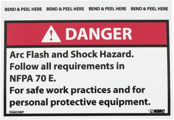 Danger - Arc Flash & Shock Hazard - Follow All Requirements Label - AccuformNMC DGA59AP