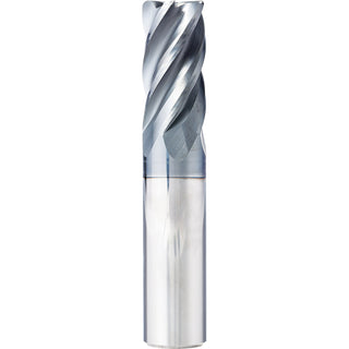 1/2" 5-Flute Solid Carbide Corner Radius End Mill, AlCrN - Supermill 5253071