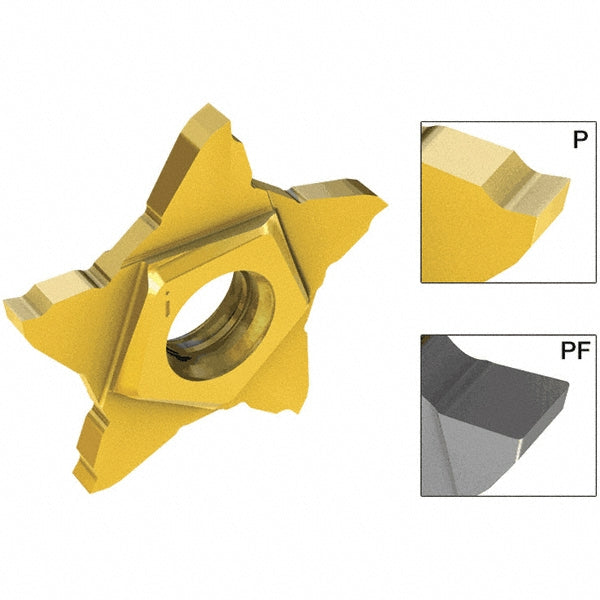 ISO 13399 Solid Carbide Insert, Grade IC908, TiN - Iscar 6093325