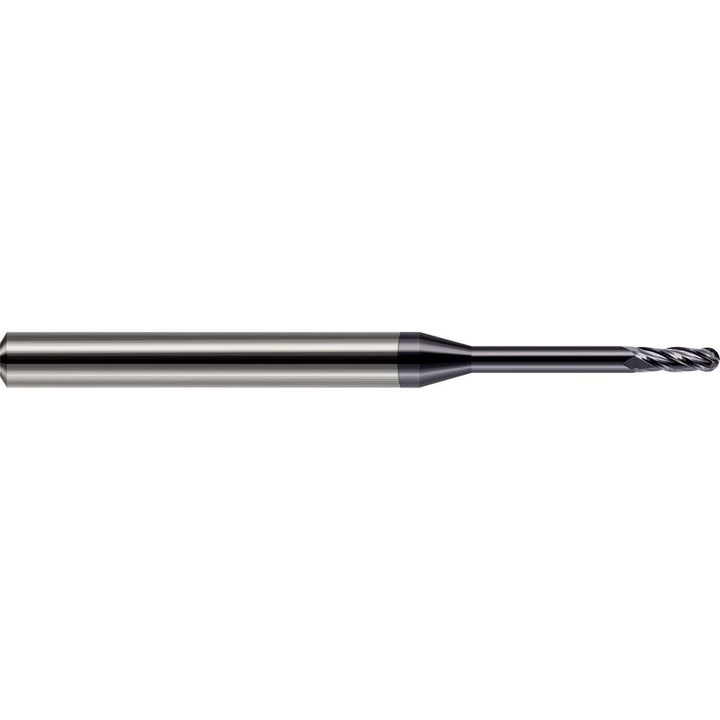 1/32in" 4-Flute Solid Carbide Ball End Mill, AlTiN - Harvey Tool 76831-C3