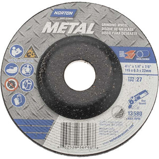 4-1/2 x 1/4" 24-Grit Aluminum Oxide Grinding & Cutoff Wheel - Norton 66252836796