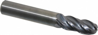 3/8" 4-Flute Solid Carbide Ball End Mill, AlTiN - Kennametal 4067346