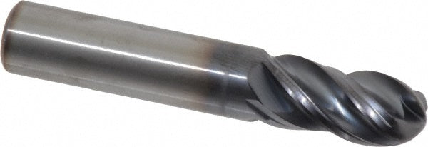 7/16" 4-Flute Solid Carbide Ball End Mill, AlTiN - Kennametal 4067287