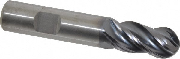 5/8" 4-Flute Solid Carbide Ball End Mill, AlTiN - Kennametal 4067290
