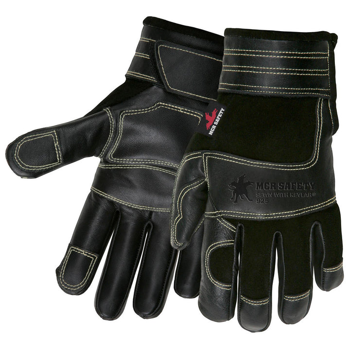 2X-Large Black Deerskin Leather General Purpose Gloves - MCR Safety 925XXL