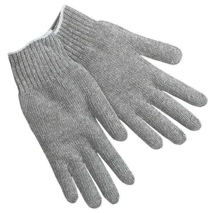 X-Small Gray; White Cotton; Polyester General Purpose Gloves - MCR Safety 9637XSM