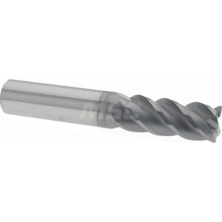 1/2" 4-Flute Solid Carbide Corner Radius End Mill, AlTiN - Supermill 5253775