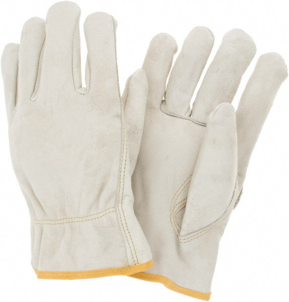 2X-Large Beige; Brown Cowhide Leather General Purpose Gloves - MCR Safety 3213XXL