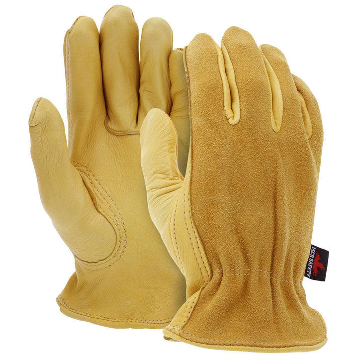 X-Large Gold Deerskin Leather General Purpose Gloves - MCR Safety 3505XL