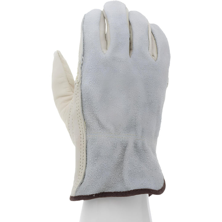 Medium Beige; Gray; Brown Cowhide Leather General Purpose Gloves - MCR Safety 32055M