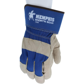 X-Large Beige; Blue; Brown Pigskin Leather General Purpose Gloves - MCR Safety 1952XL