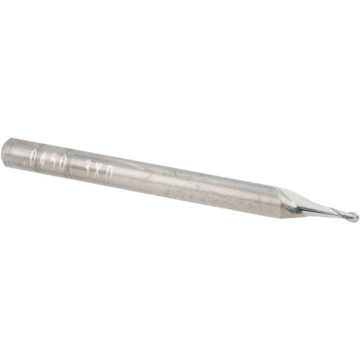 0.0450" 2-Flute Solid Carbide Ball End Mill - Accupro 12463654