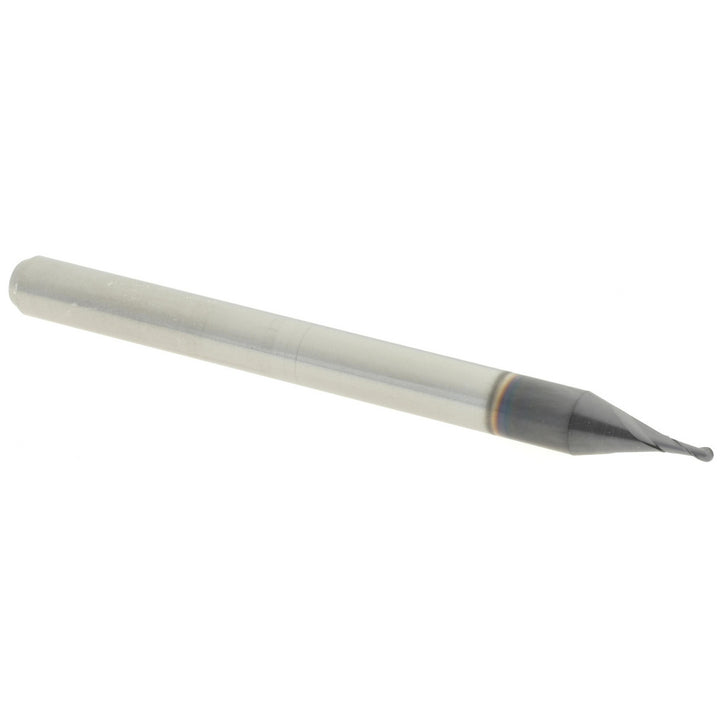 0.0290" 2-Flute Solid Carbide Ball End Mill, AlTiN - Accupro 12463606